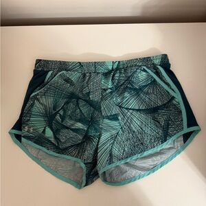 Under Armour Women's Teal and Black Athletic Shorts